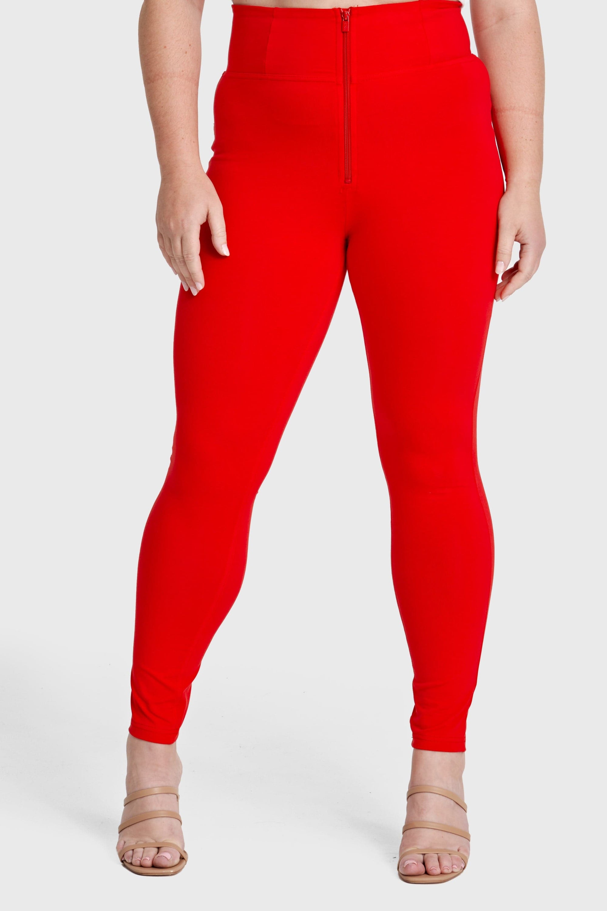 WR.UP® Curvy Fashion - Zip High Waisted - Full Length - Red 3