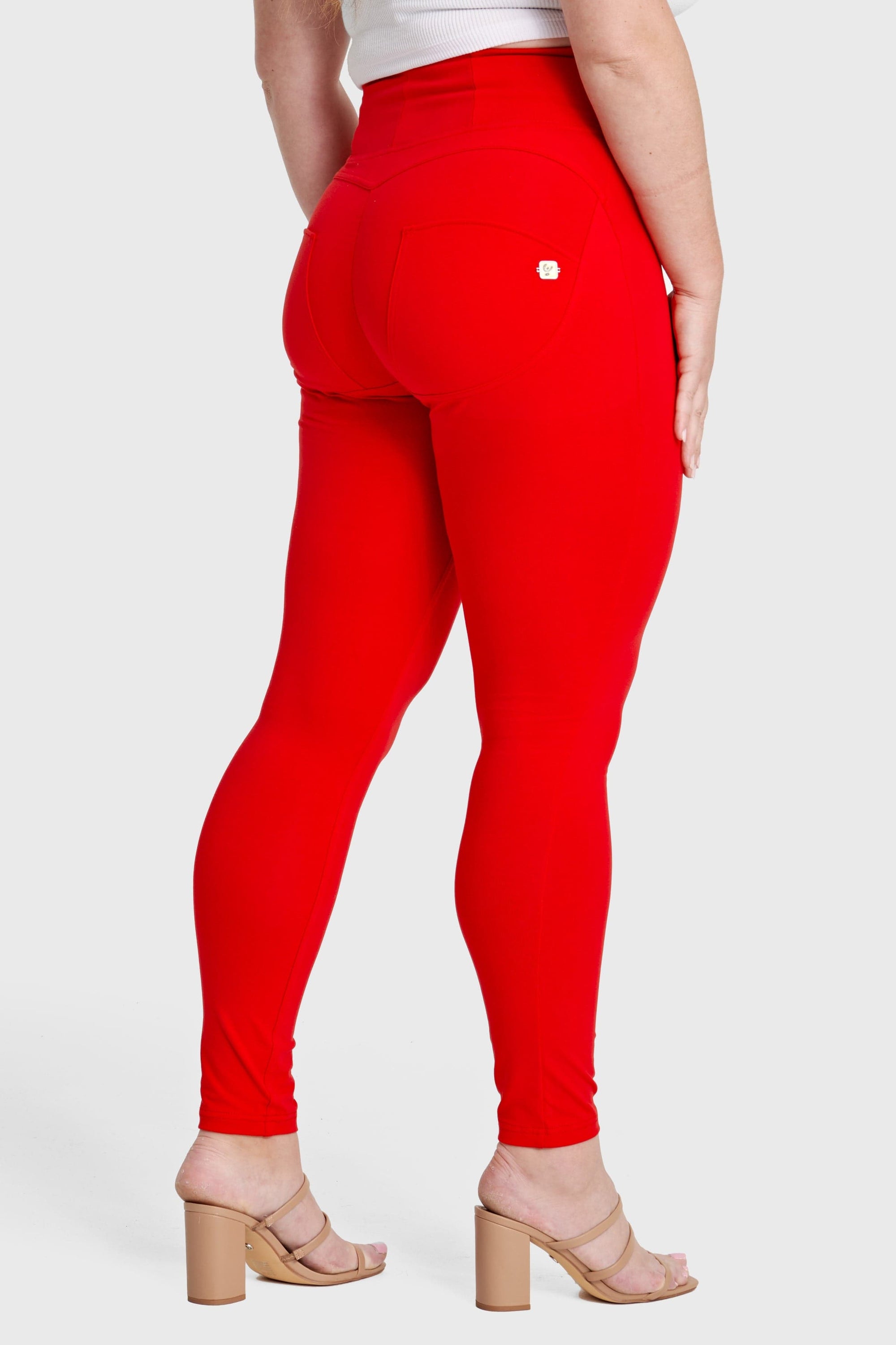 WR.UP® Curvy Fashion - Cintura alta con cremallera - Largo completo - Rojo 1