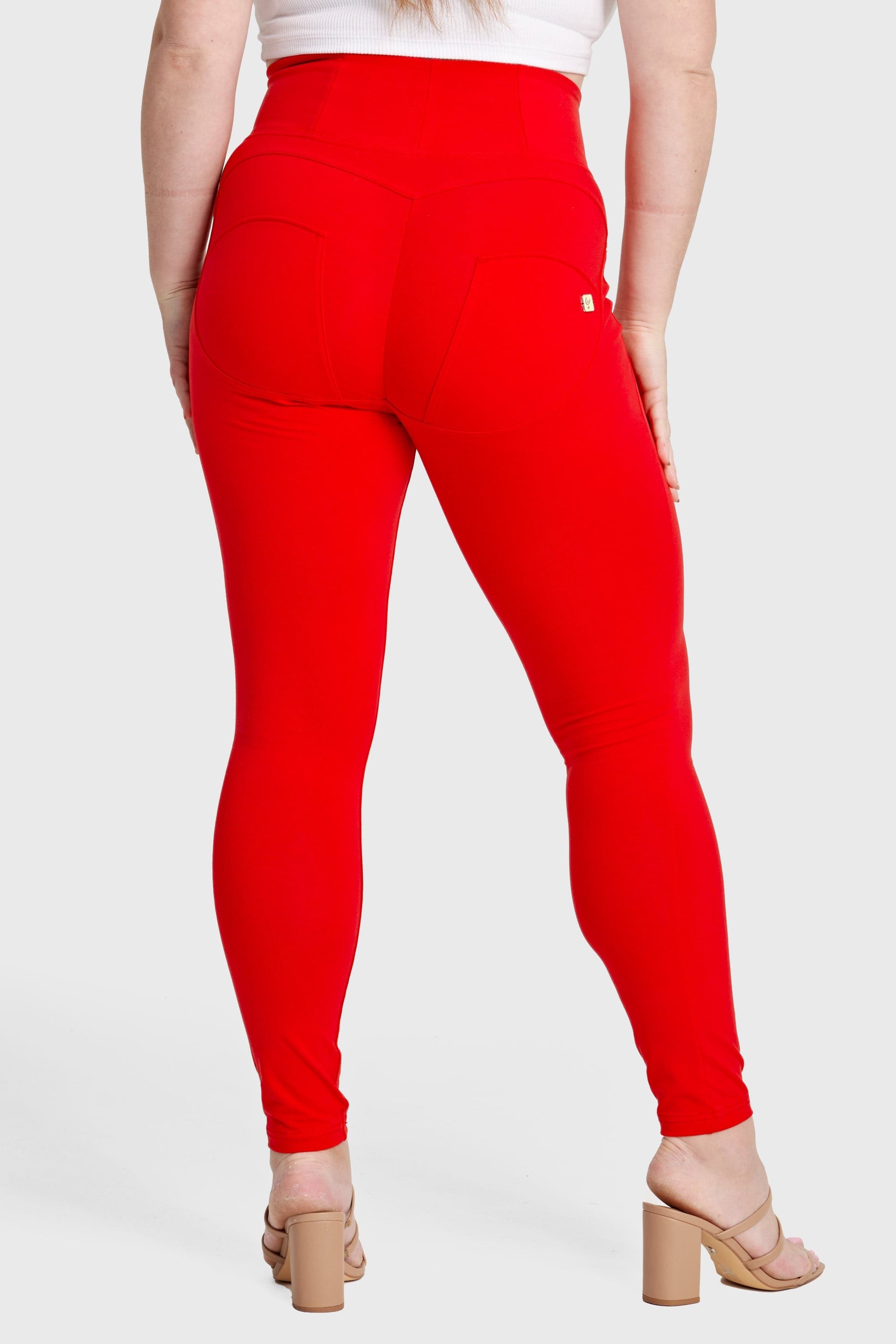 WR.UP® Curvy Fashion - Cintura alta con cremallera - Largo completo - Rojo 4