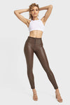 WR.UP® Faux Leather - High Waisted - 7/8 Length - Chocolate 3