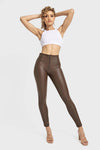 WR.UP® Faux Leather - High Waisted - Full Length - Chocolate 4
