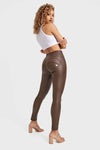 WR.UP® Faux Leather - High Waisted - 7/8 Length - Chocolate 4