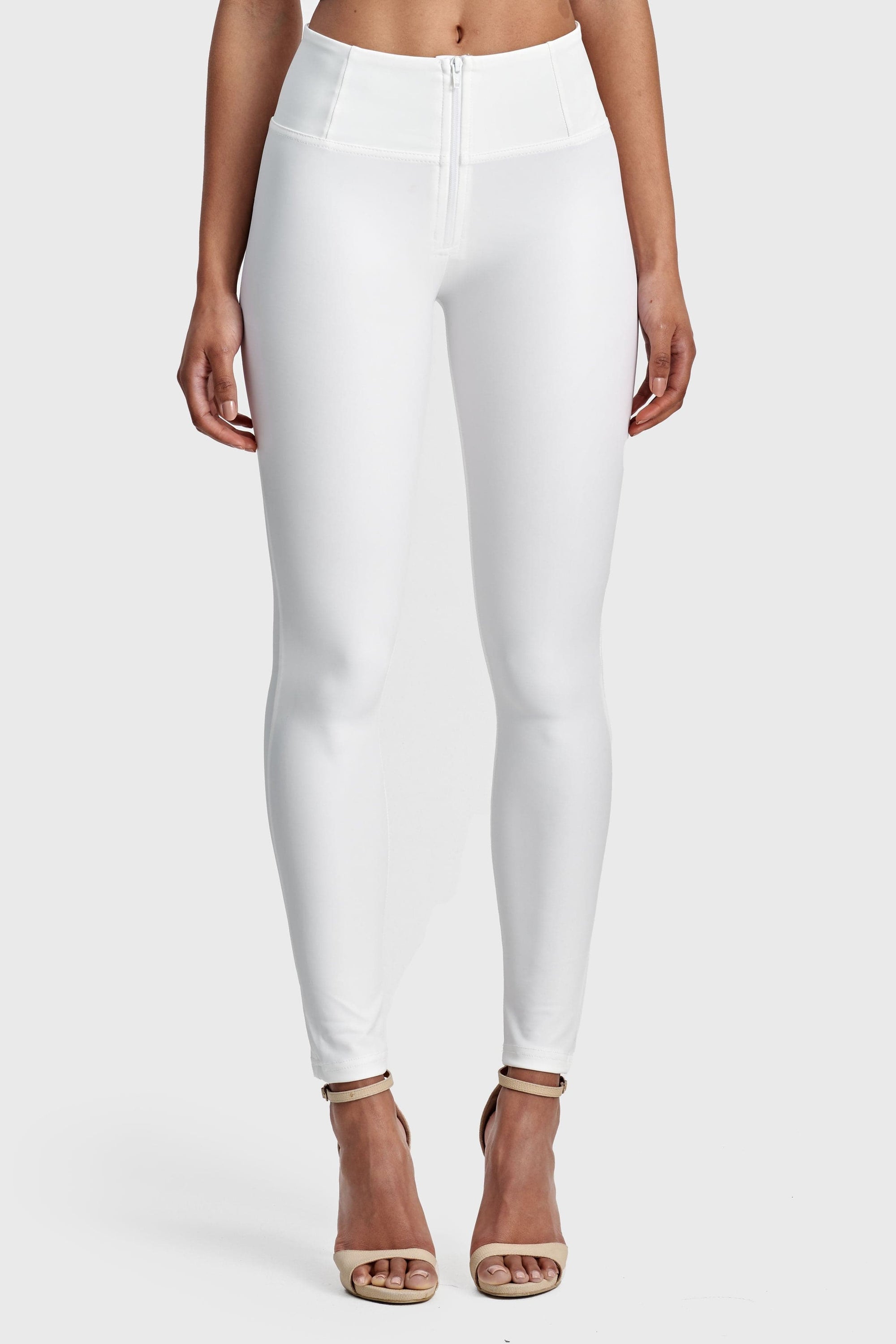 WR.UP® Faux Leather - High Waisted - Full Length - White 13