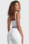 WR.UP® Faux Leather - High Waisted - Full Length - White 6