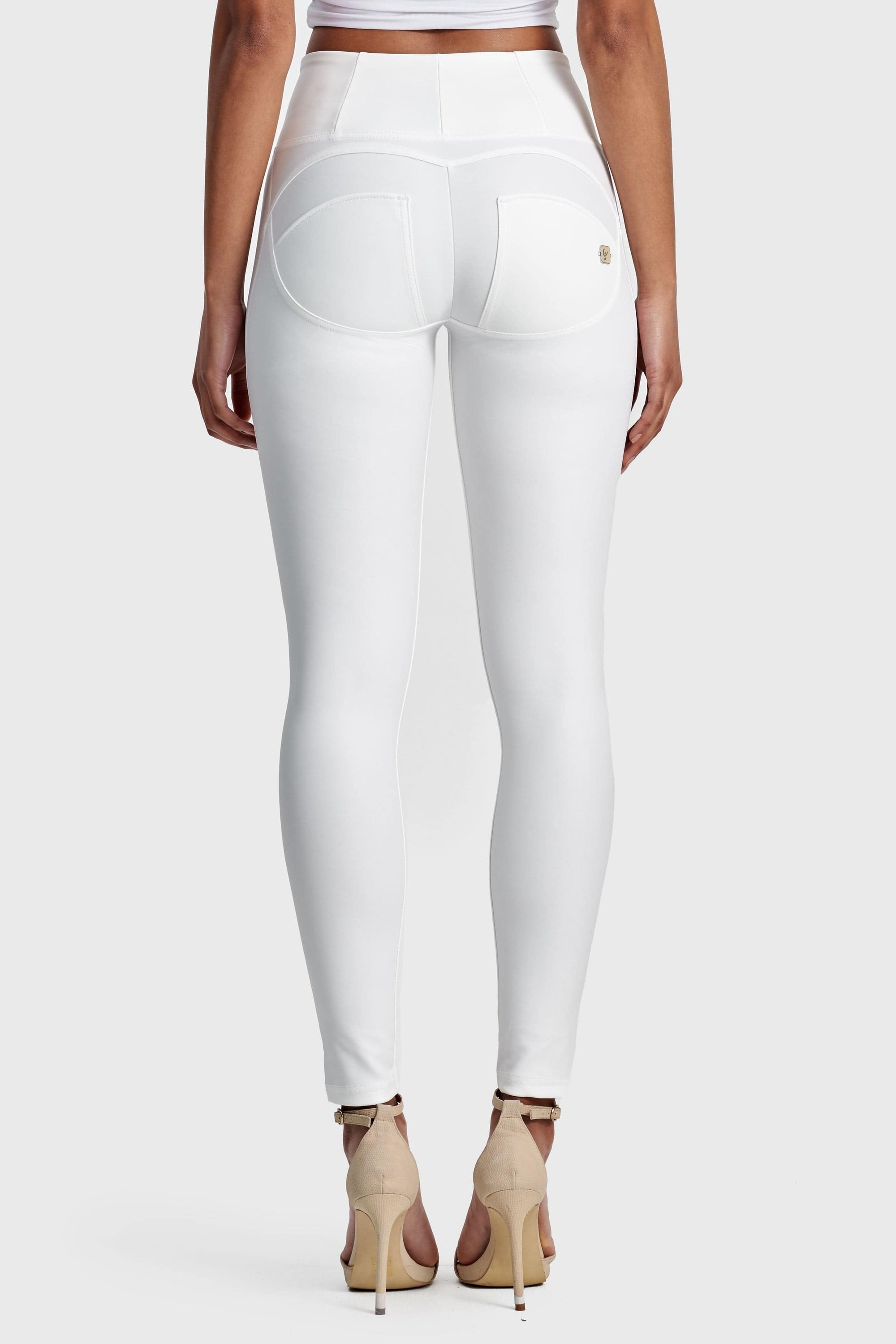 WR.UP® Faux Leather - High Waisted - Full Length - White 12