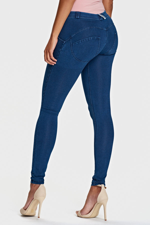 Freddy WR.UP Dark Blue Jeans + Blue Stitching, mid rise, Full Length