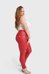 WR.UP® Curvy Faux Leather - High Waisted - Full Length - Red 4
