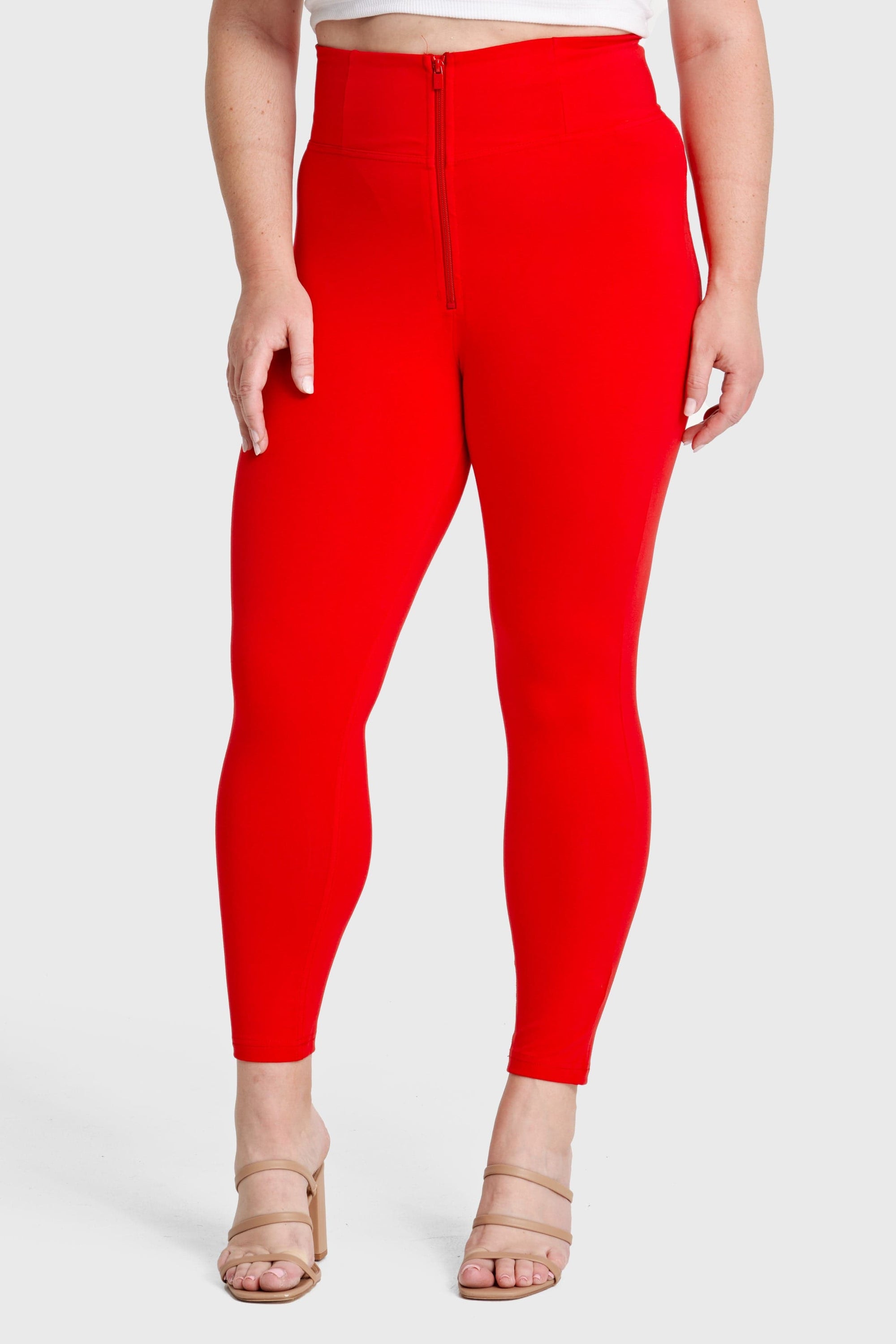WR.UP® Curvy Fashion - Cintura alta con cremallera - 7/8 de largo - Rojo 1