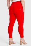 WR.UP® Curvy Fashion - Cintura alta con cremallera - 7/8 de largo - Rojo 3