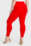 WR.UP® Curvy Fashion - Cintura alta con cremallera - 7/8 de largo - Rojo 5