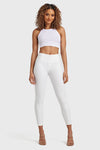WR.UP® Faux Leather - High Waisted - 7/8 Length - White 8