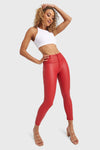 WR.UP® Faux Leather - High Waisted - 7/8 Length - Red 5