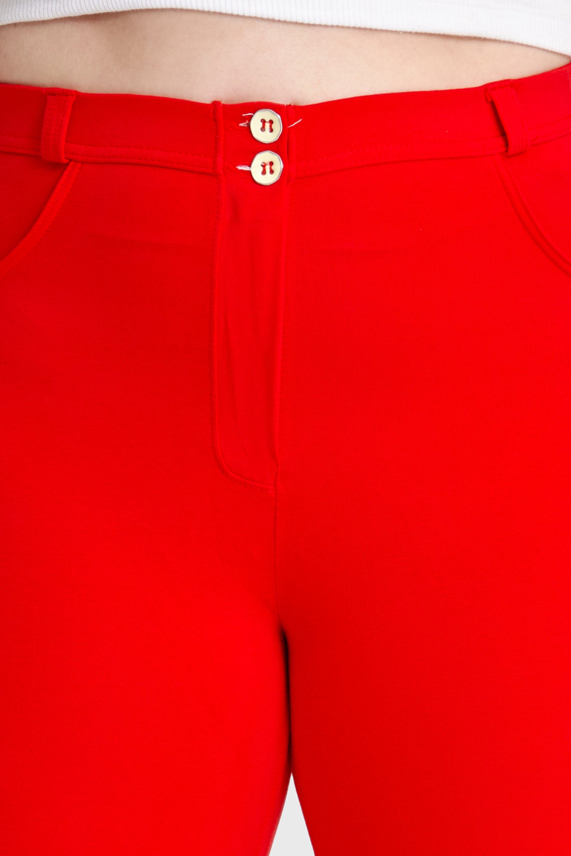 WR.UP® Curvy Fashion - Cintura alta - Largo completo - Rojo  8