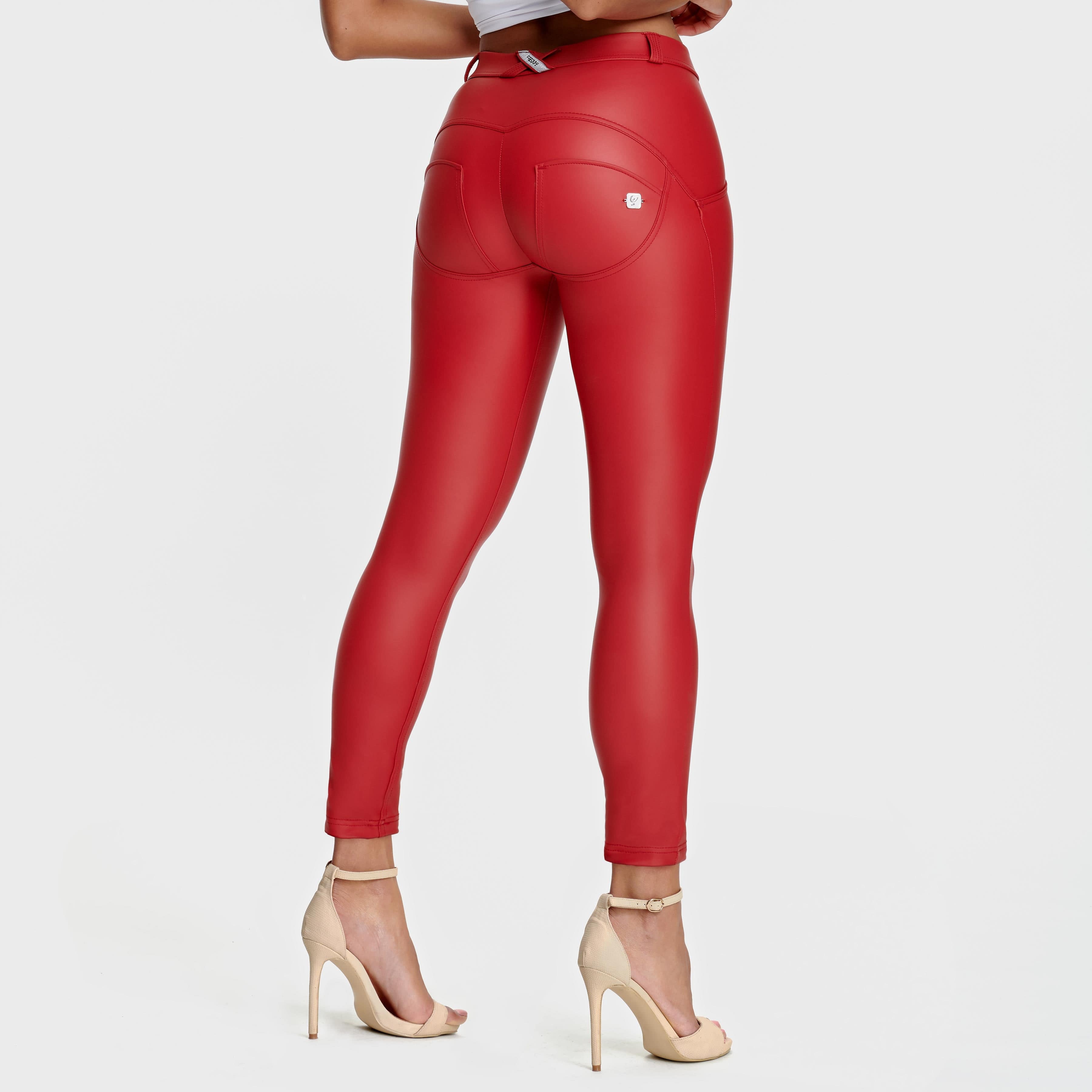 WR.UP® Faux Leather - Mid Rise - Petite Length - Red 3