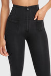 WR.UP® Denim With Front Pockets - Super High Waisted - 7/8 Length - Black + Black Stitching 13