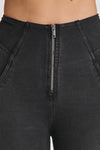 WR.UP® Biker Denim - Super High Waisted - Petite Length - Black + Black Stitching 8