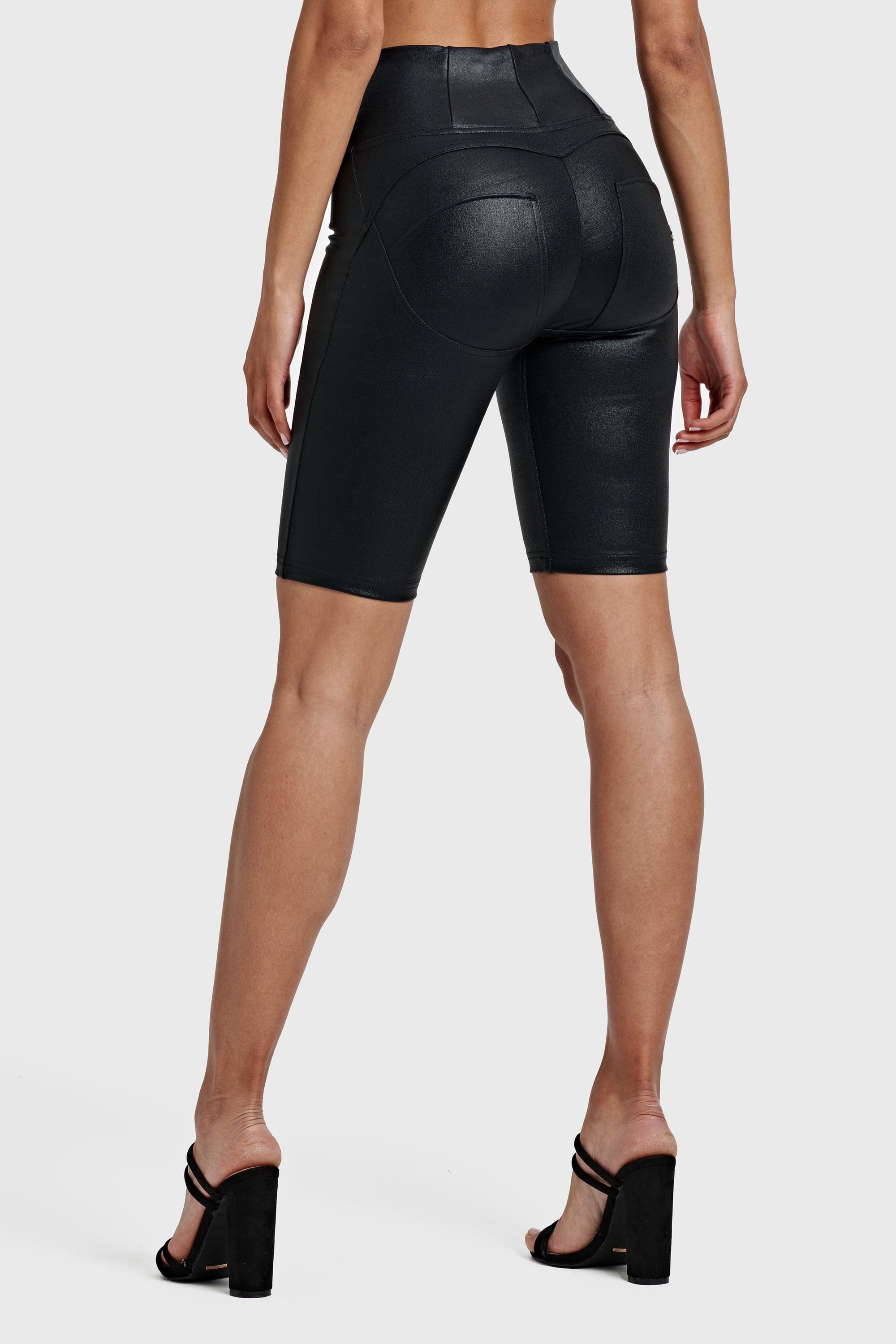 WR.UP® Metallic Lurex - High Waisted - Biker Shorts - Midnight Black 10