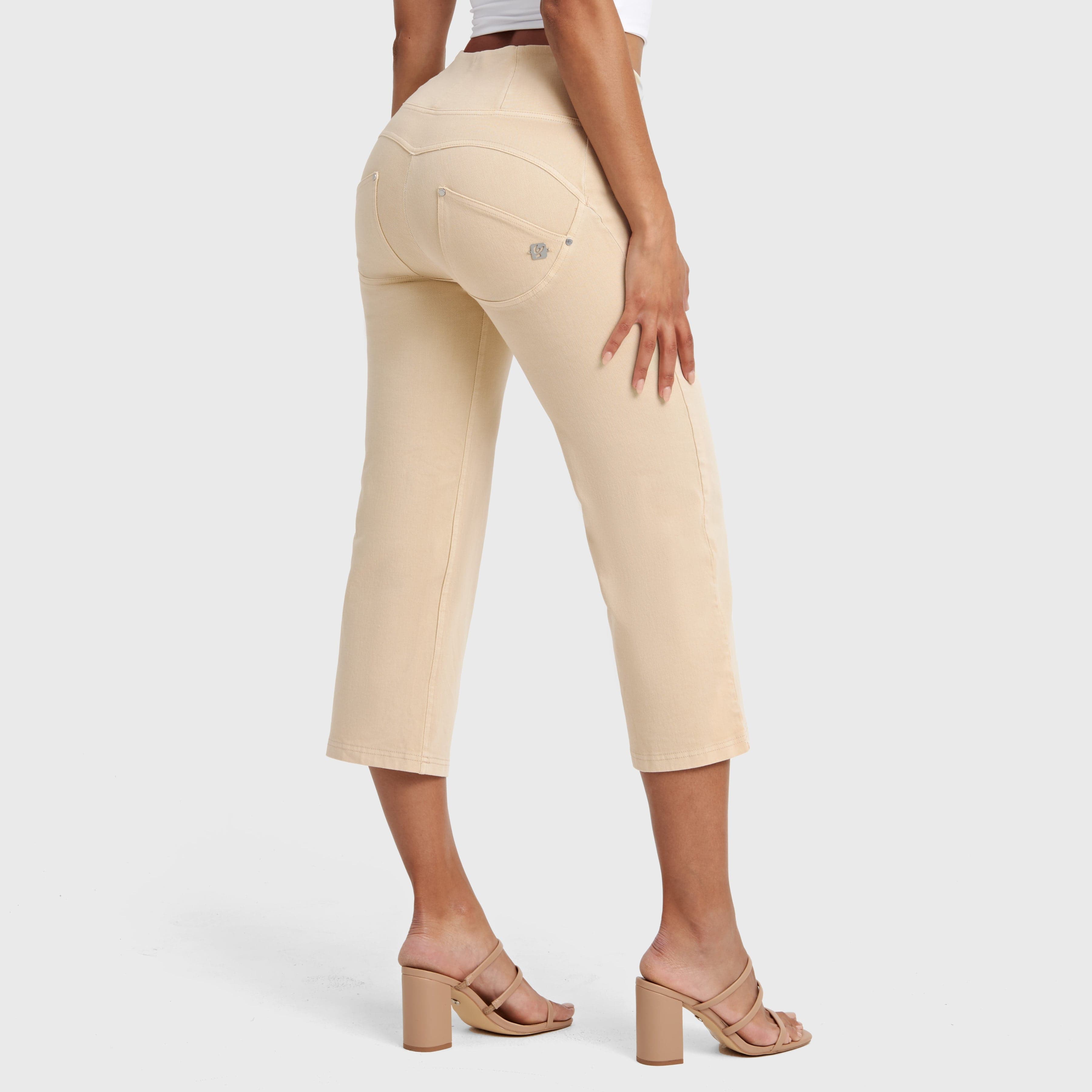 WR.UP® Snug Jeans - Talle Alto - Recortados - Beige  1