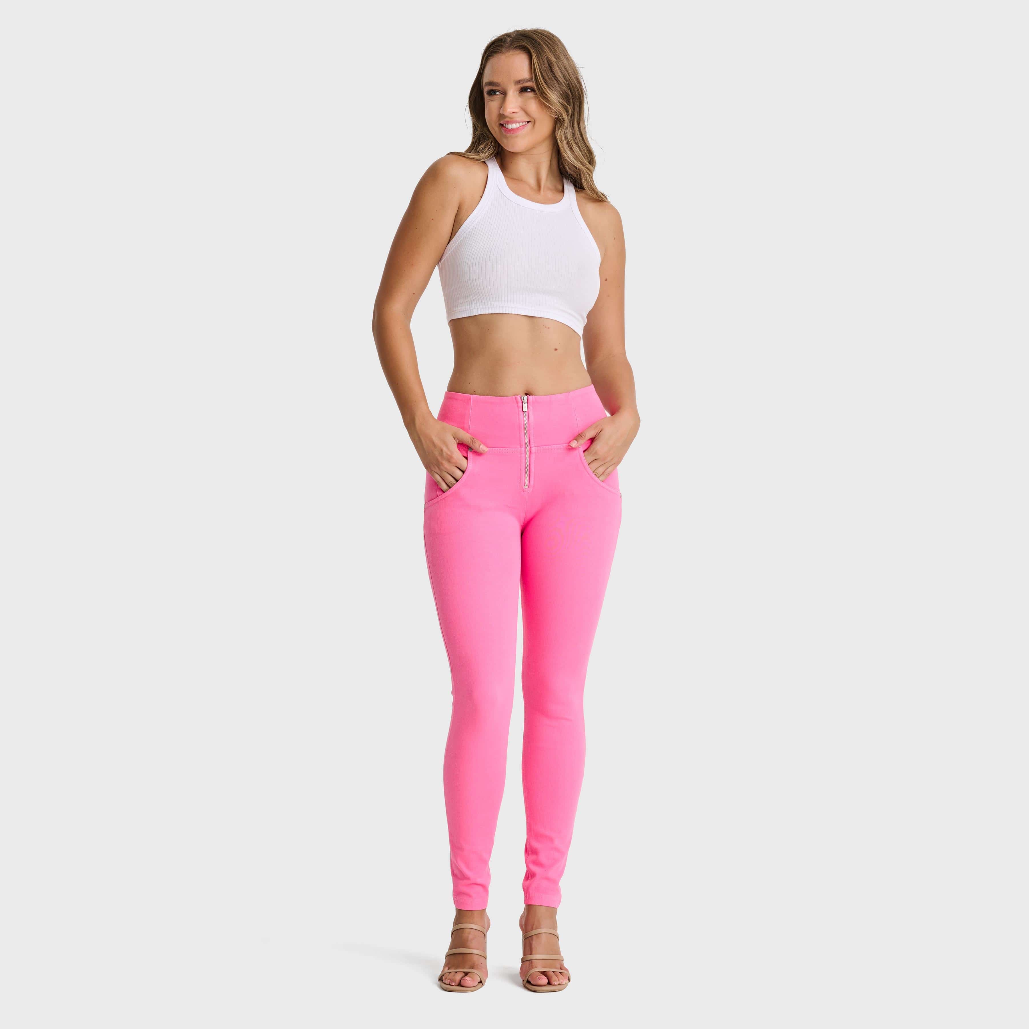 WR.UP® Snug Jeans - High Waisted - Full Length - Candy Pink 3