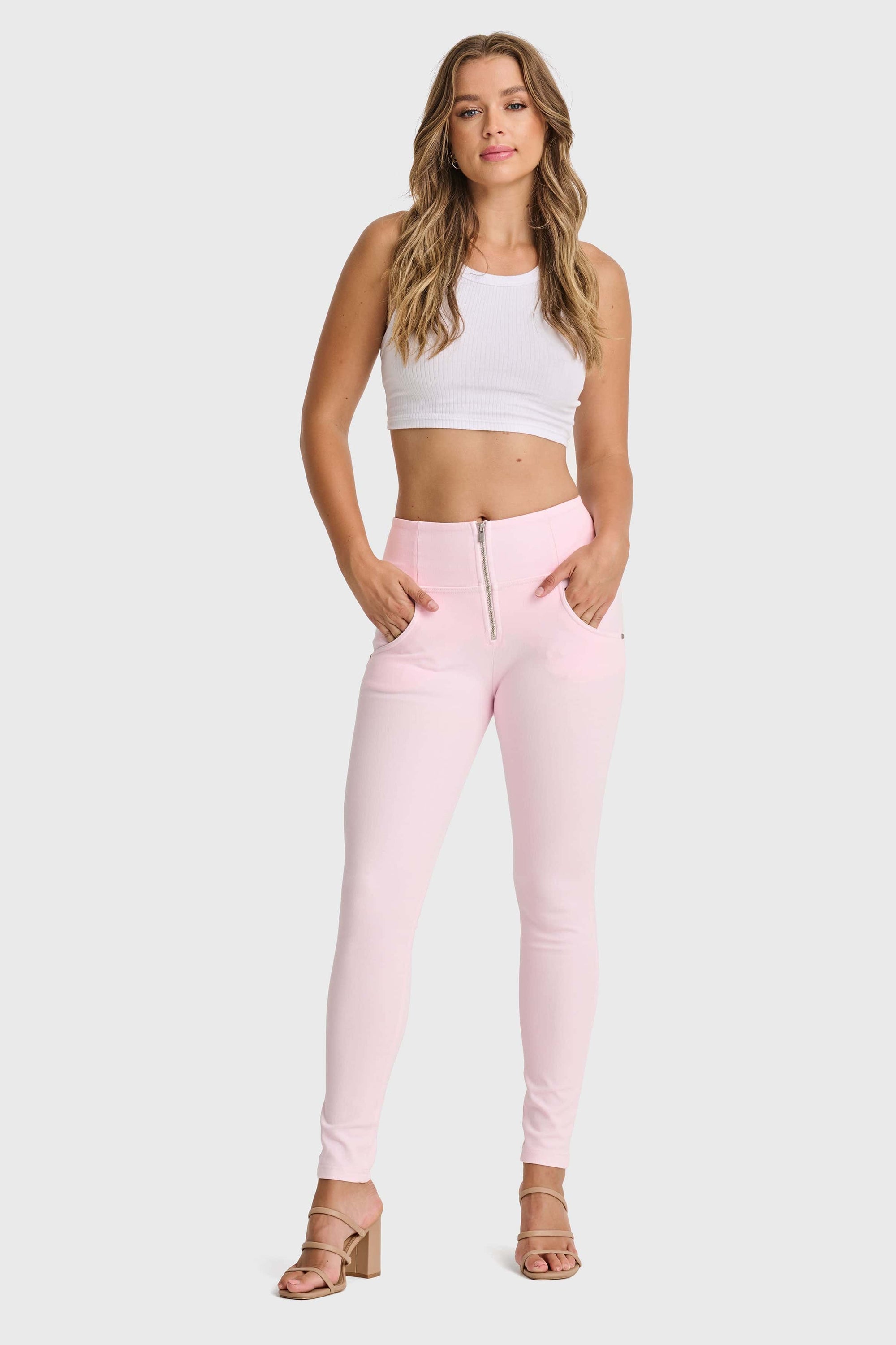 WR.UP® Snug Jeans - High Waisted - Full Length - Baby Pink 8