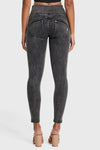 WR.UP® Snug Jeans - High Waisted - Full Length - Washed Black + Black Stitching 10