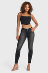 WR.UP® Snug Jeans - Mid Rise - Full Length - Black + Black Stitching 5