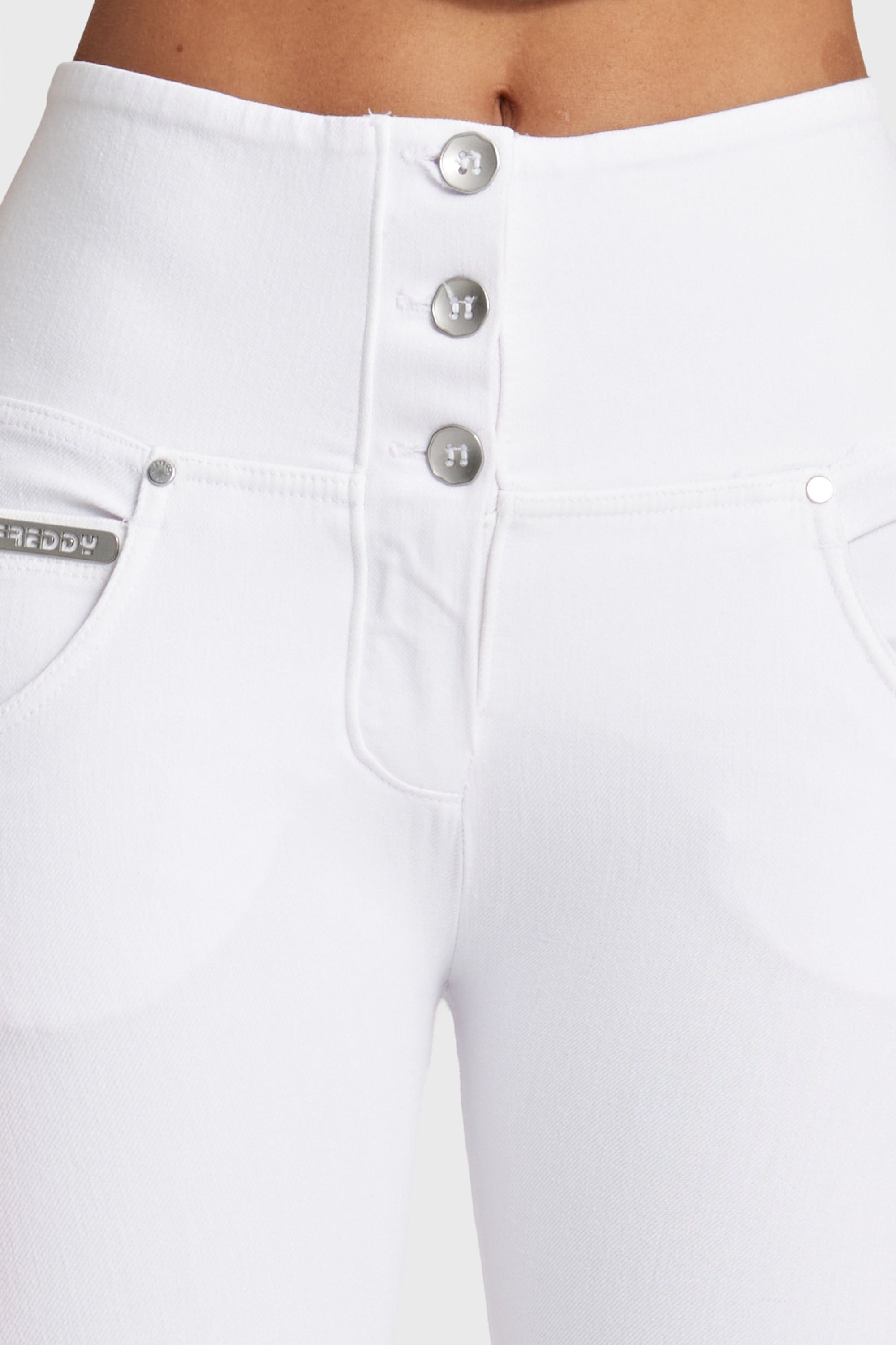 WR.UP® Snug Distressed Jeans - High Waisted - Petite Length - White 8