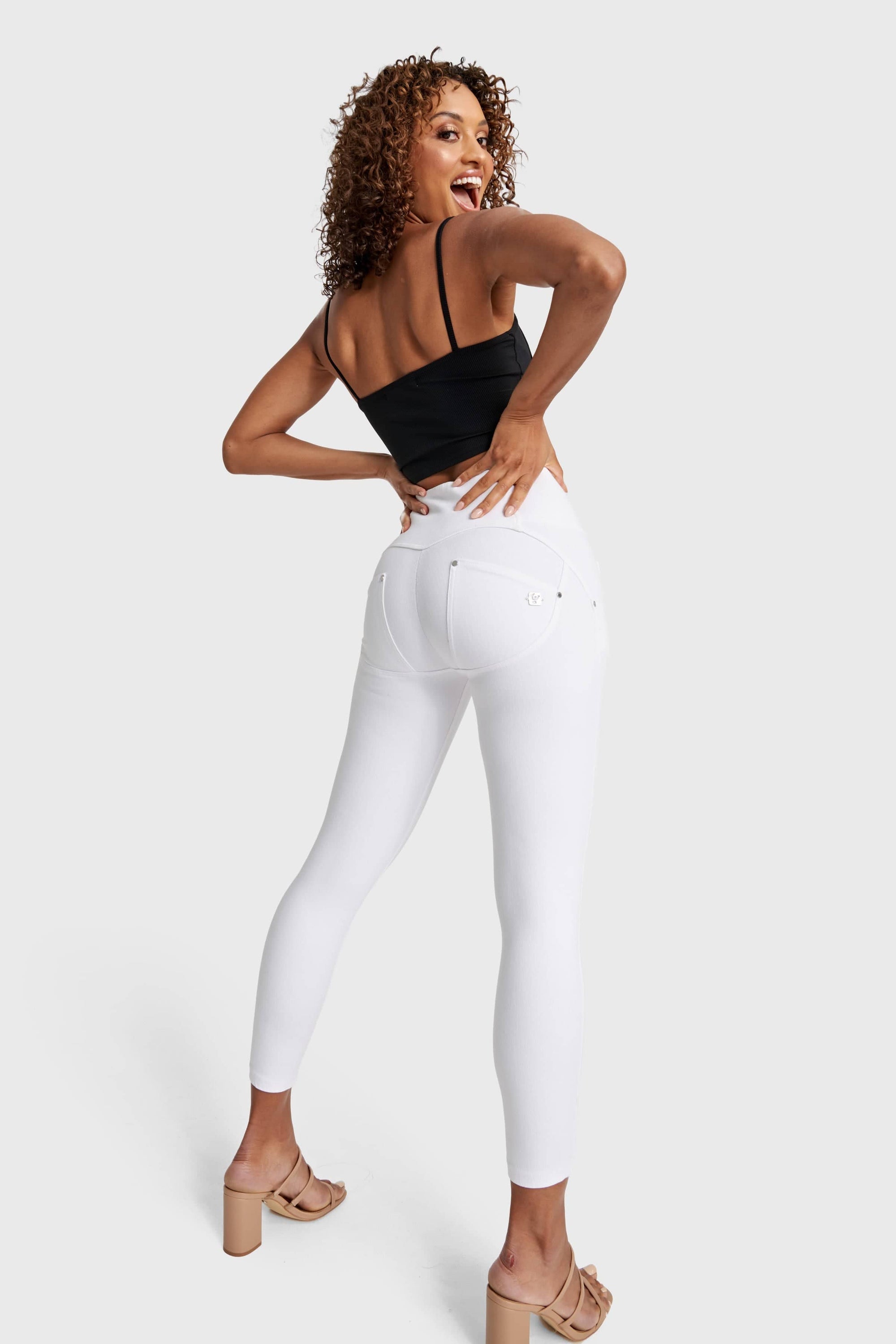 WR.UP® Snug Distressed Jeans - High Waisted - Petite Length - White 4
