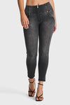 WR.UP® Snug Jeans - High Waisted - 7/8 Length - Black + Black Stitching 5