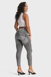 WR.UP® Snug Ripped Jeans - High Waisted - Petite Length - Grey Stonewash + Grey Stitching 5