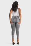 WR.UP® Snug Curvy Ripped Jeans - High Waisted - 7/8 Length - Grey Stonewash + Grey Stitching 9