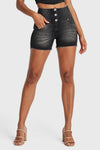WR.UP® Snug Jeans - Cintura alta - Pantalones cortos - Negro + Costuras negras 4