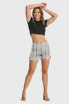 WR.UP® Snug Jeans Limited Edition - High Waisted - Shorts - Grey + Black Stitching 1