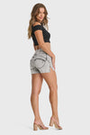 WR.UP® Snug Jeans Limited Edition - High Waisted - Shorts - Grey + Black Stitching 3