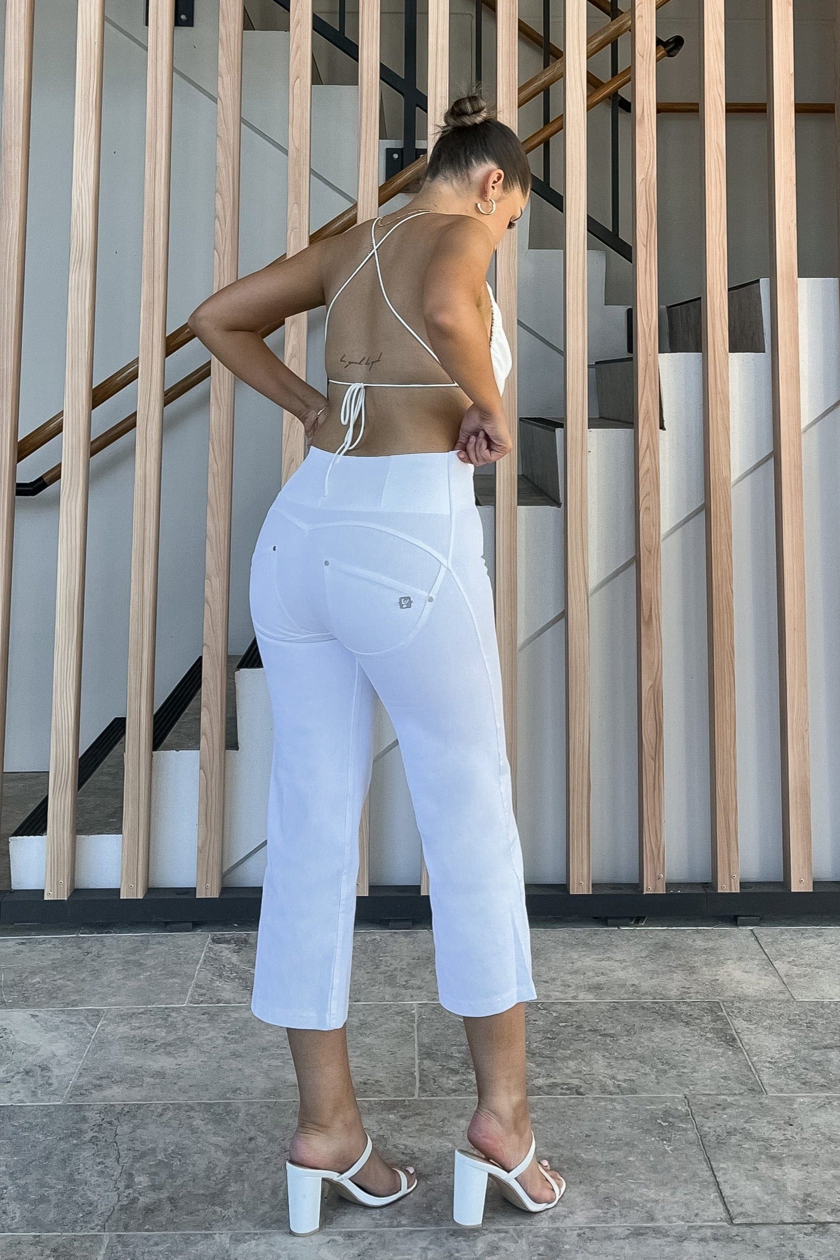 WR.UP® Snug Jeans - Talle alto - Recortados - Blanco  3