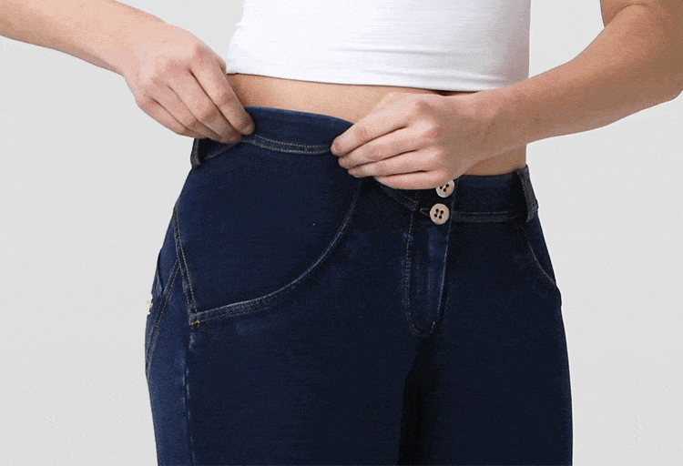 WR.UP® Snug Jeans - Mid Rise - Full Length - Black + Black Stitching